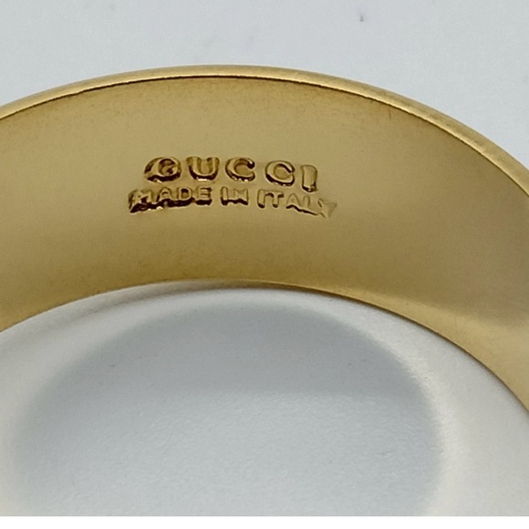 Gucci Gold Plated Authentic  Scarf Ring/Preowned Stamped - Picture 4 of 7